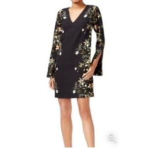 RACHEL Rachel Roy Women's Black Floral Shift Dress